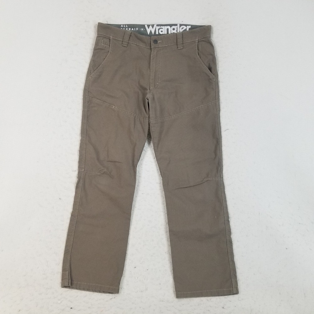 Wrangler Pants Mens 34x30 Brown ATG All Terrain Gear NT867TC Straight Stretch